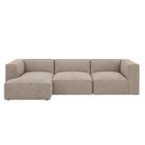 catena sofa 3 seater chaise longue left small - soft bouclé