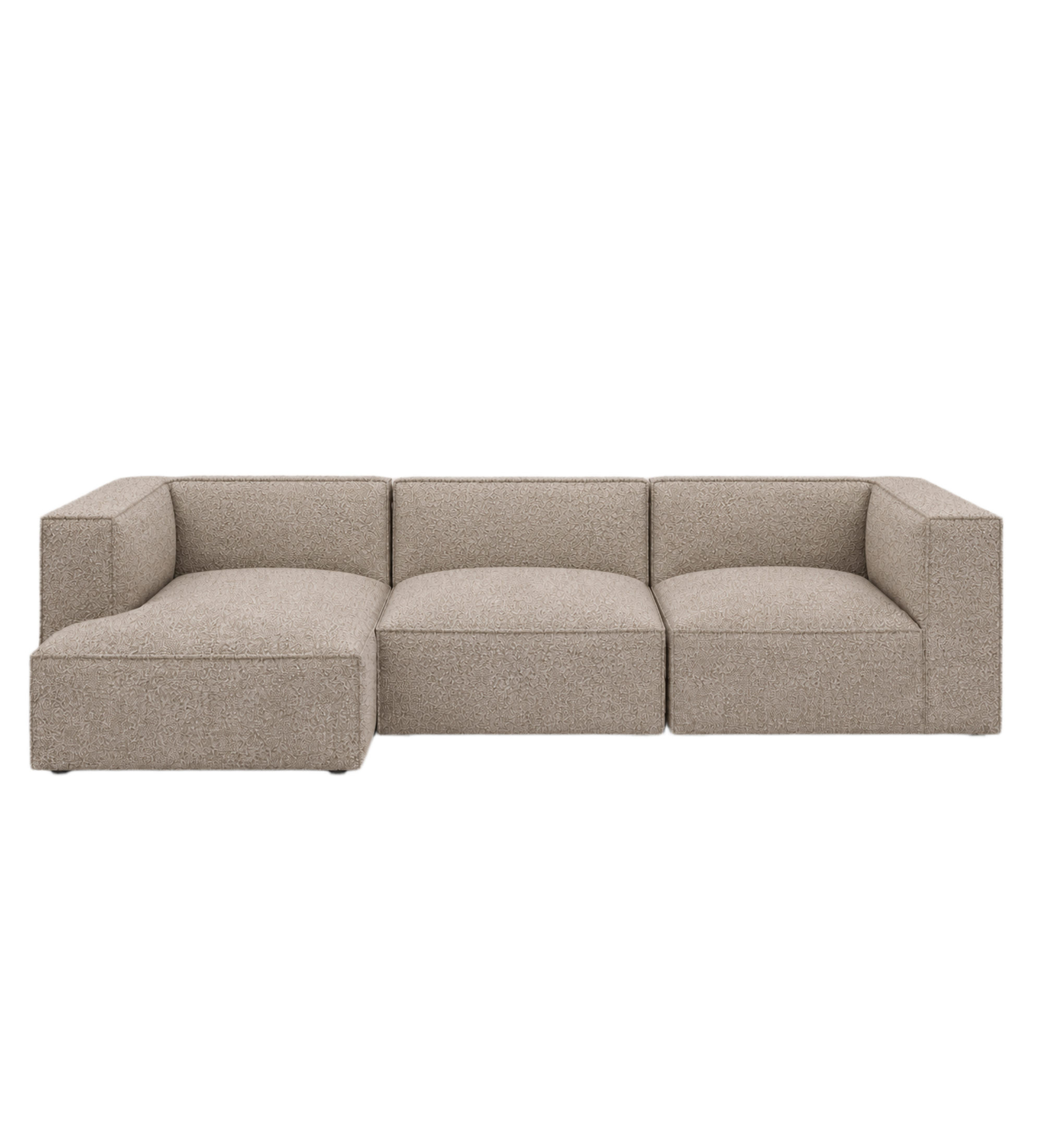 catena sofa 3 seater chaise longue left small - soft bouclé