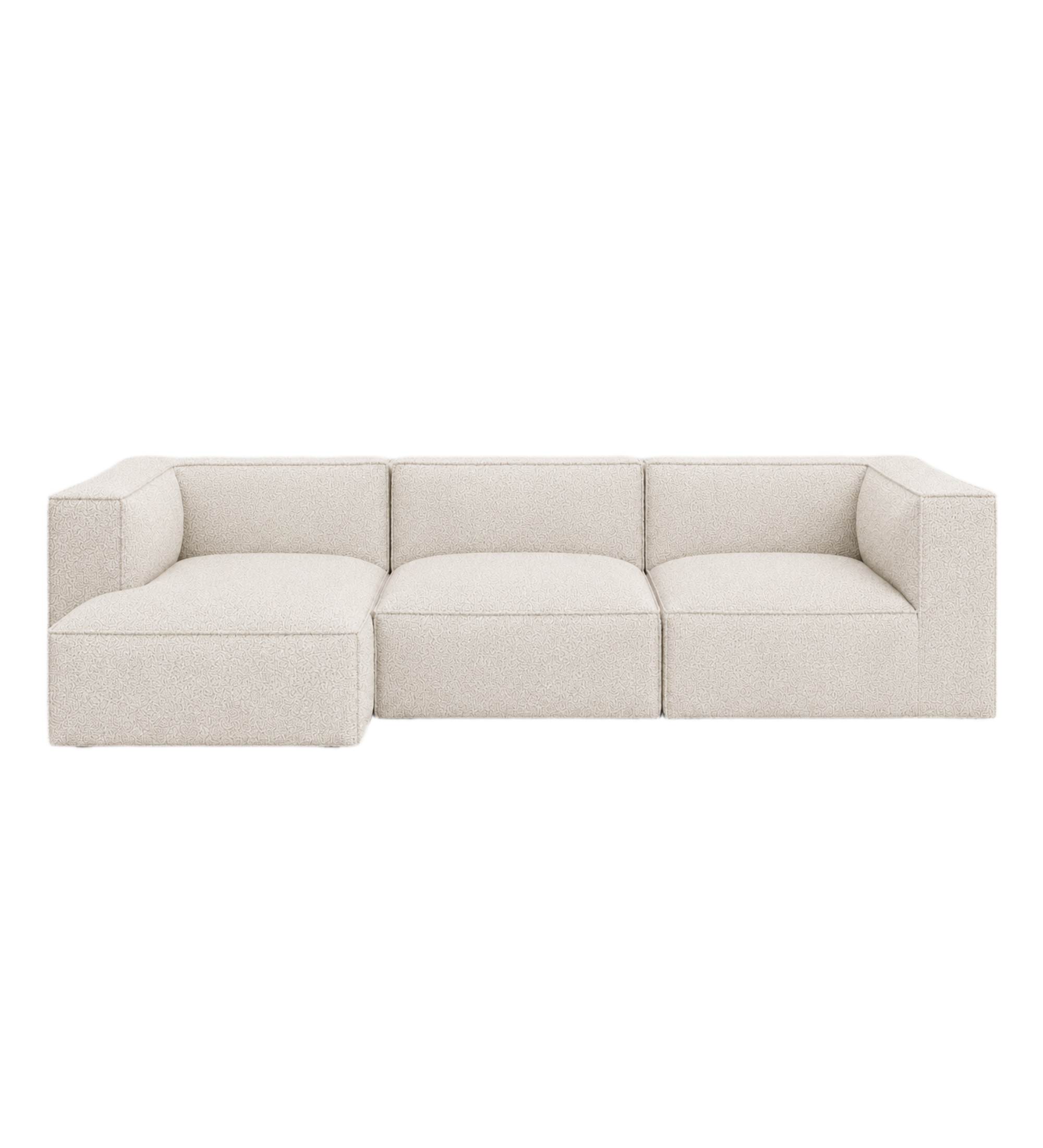 catena sofa 3 seater chaise longue left small - soft bouclé