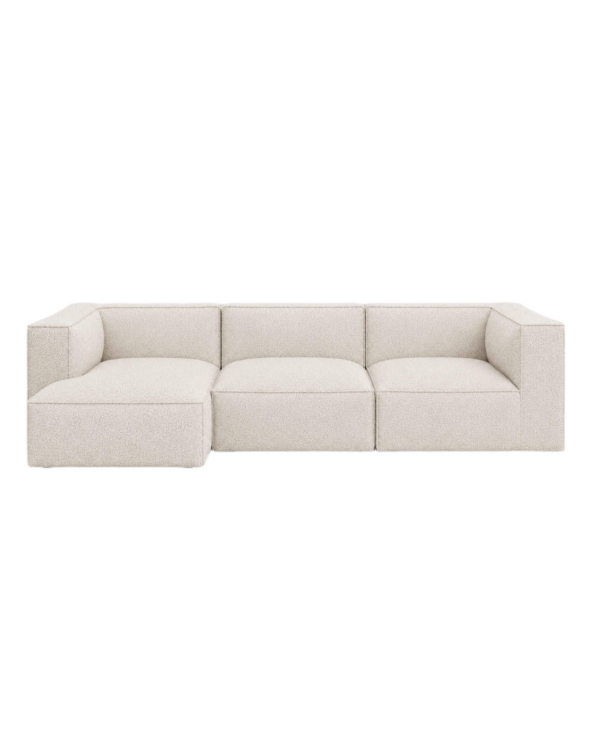 catena sofa 3 seater chaise longue left small - soft bouclé