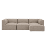 catena sofa 3 seater chaise longue right small - soft bouclé
