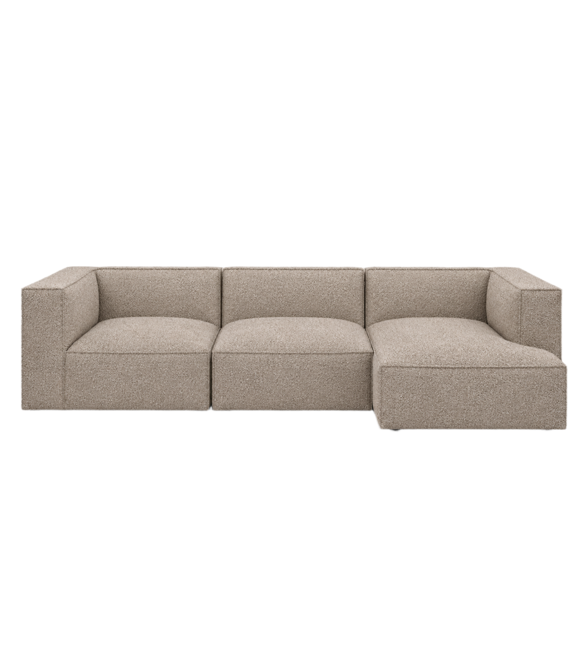 catena sofa 3 seater chaise longue right small - soft bouclé