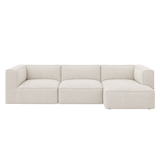 catena sofa 3 seater chaise longue right small - soft bouclé