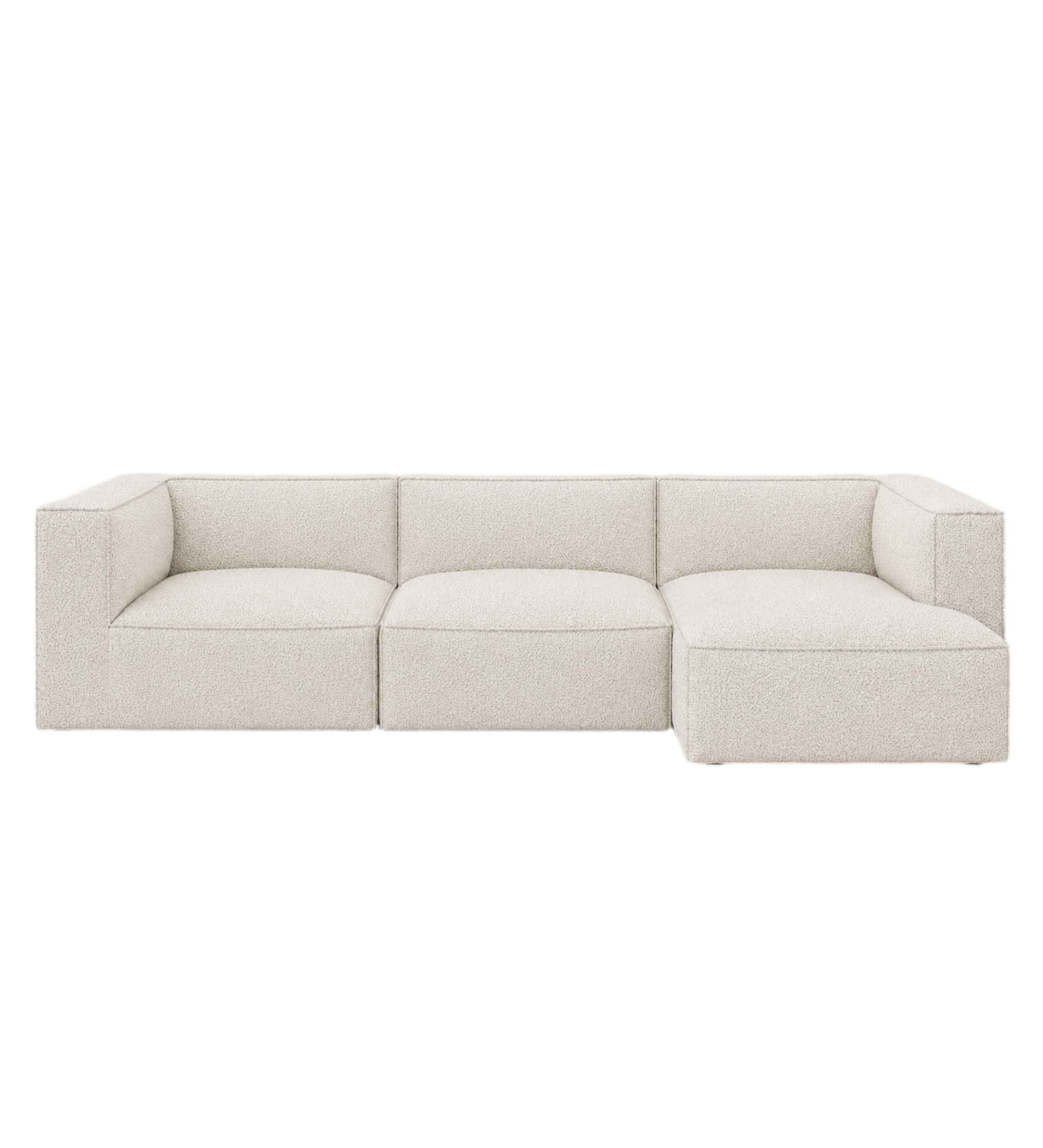 catena sofa 3 seater chaise longue right small - soft bouclé