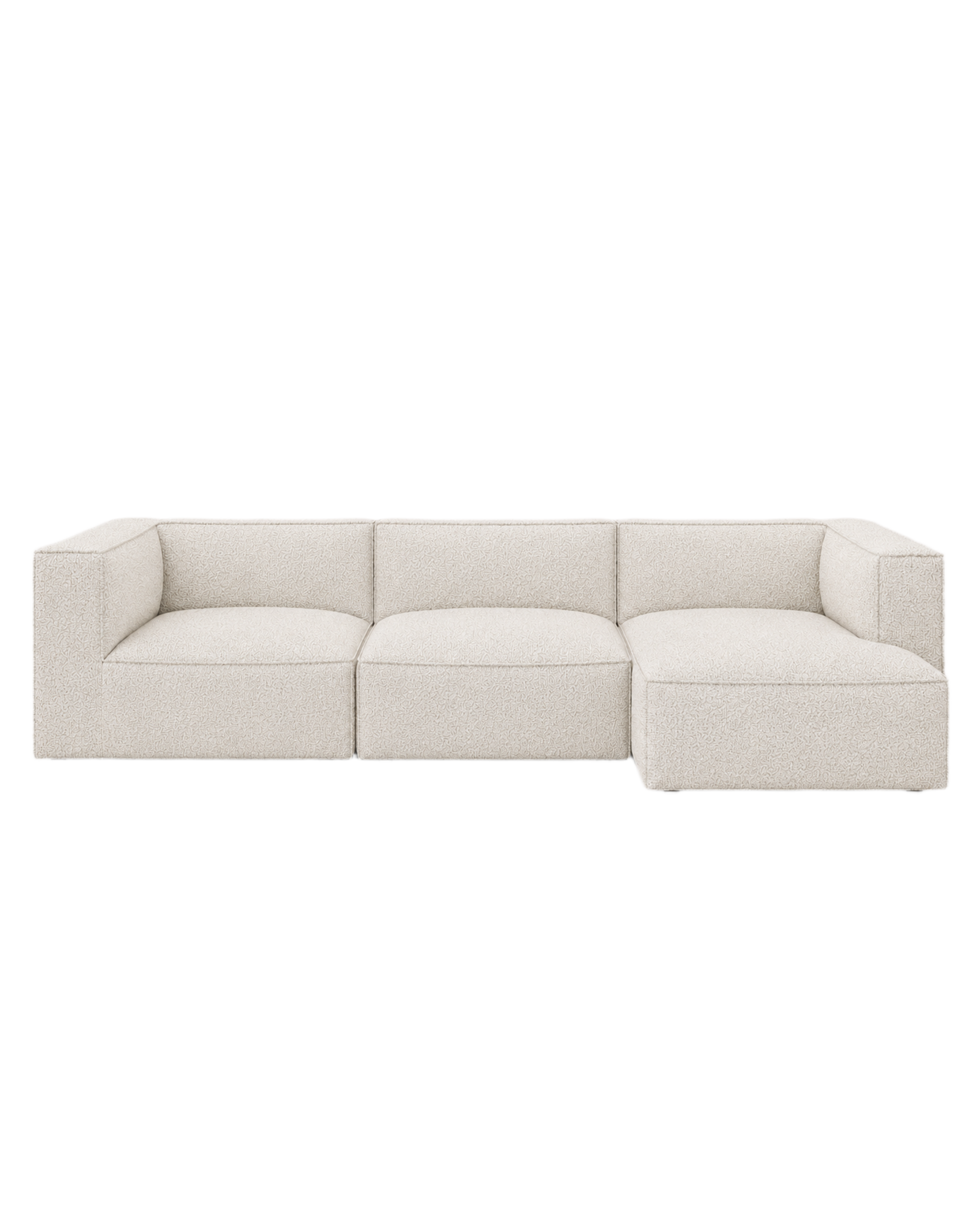 catena sofa 3 seater chaise longue right small - soft bouclé