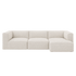catena sofa 3 seater chaise longue right small - soft bouclé