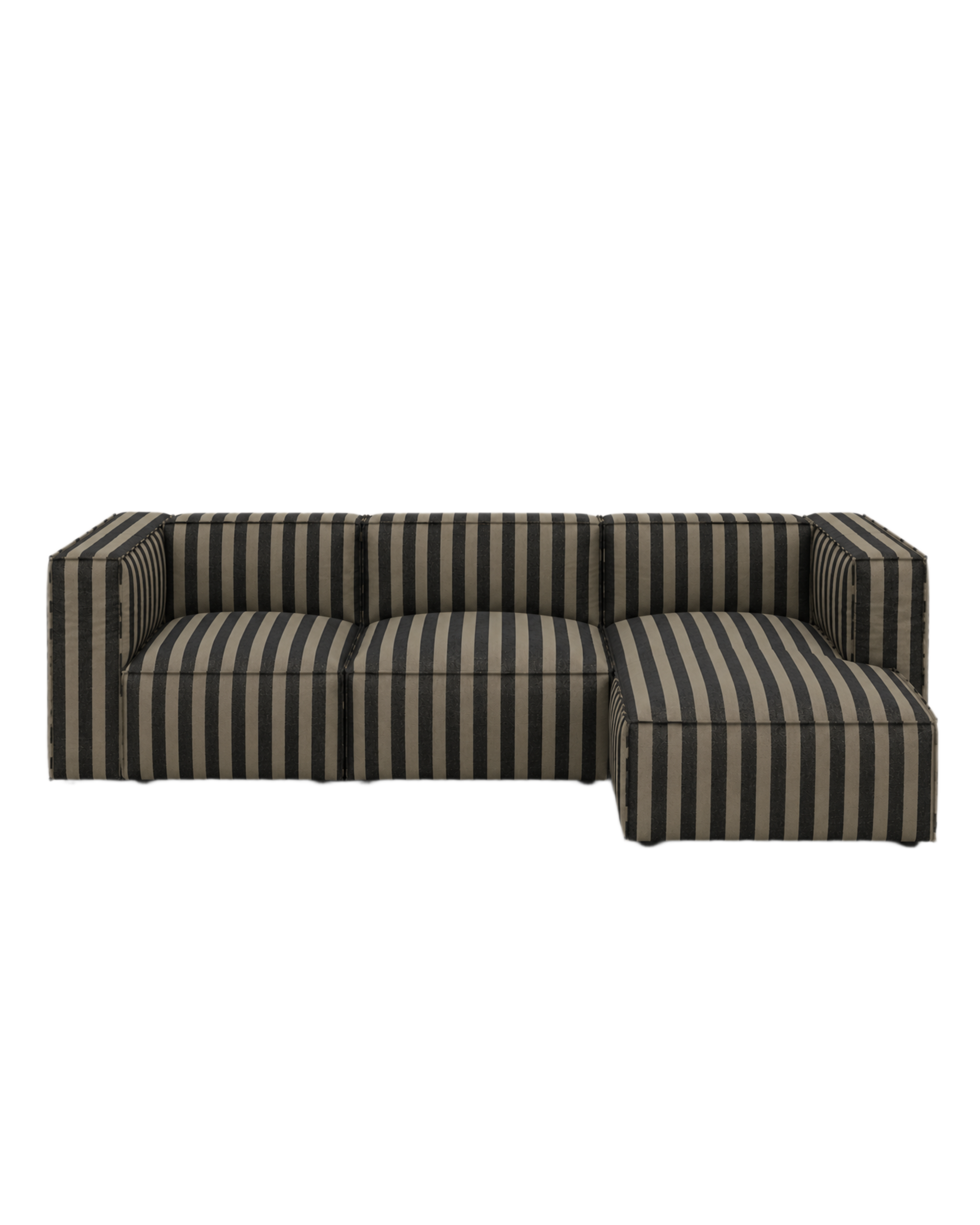 catena sofa 3 seater chaise longue right small - louisiana by ferm living