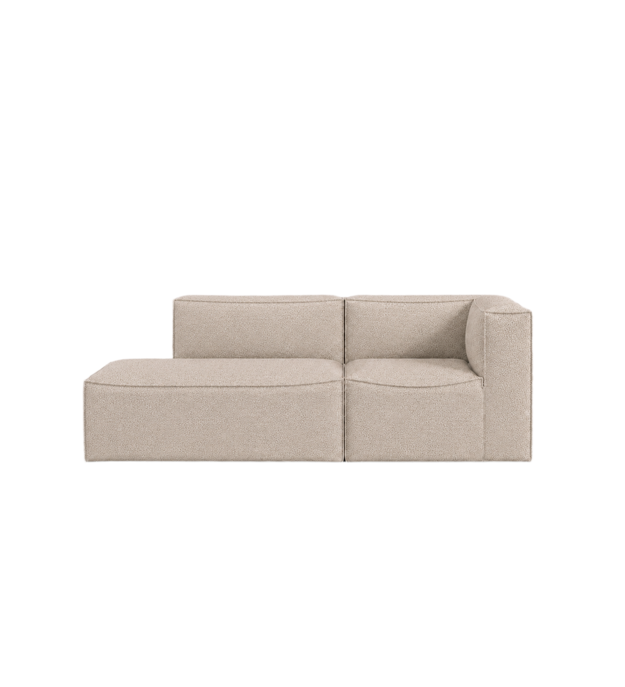 catena sofa 3 seater armrest open end left small - soft bouclé