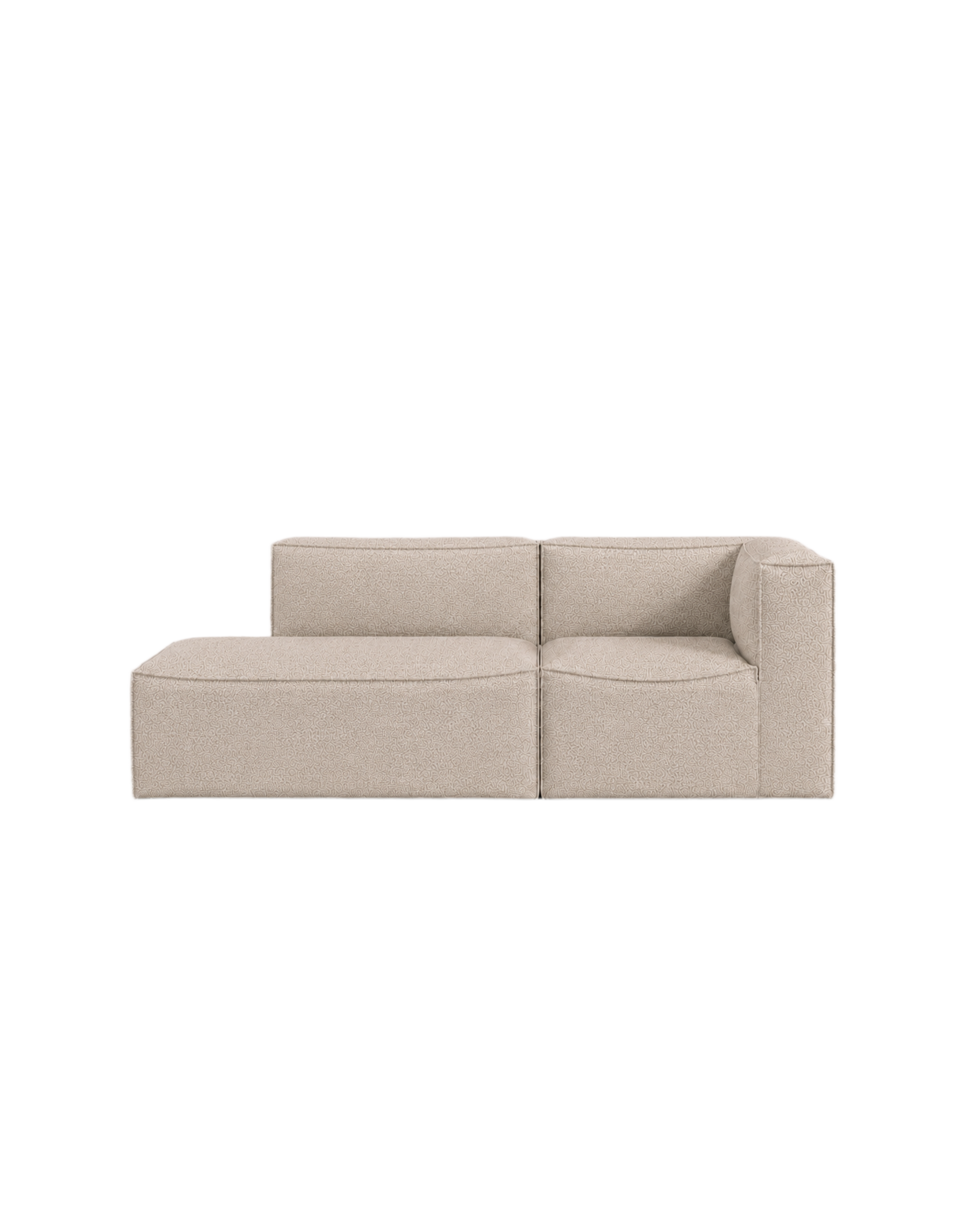 catena sofa 3 seater armrest open end left small - soft bouclé