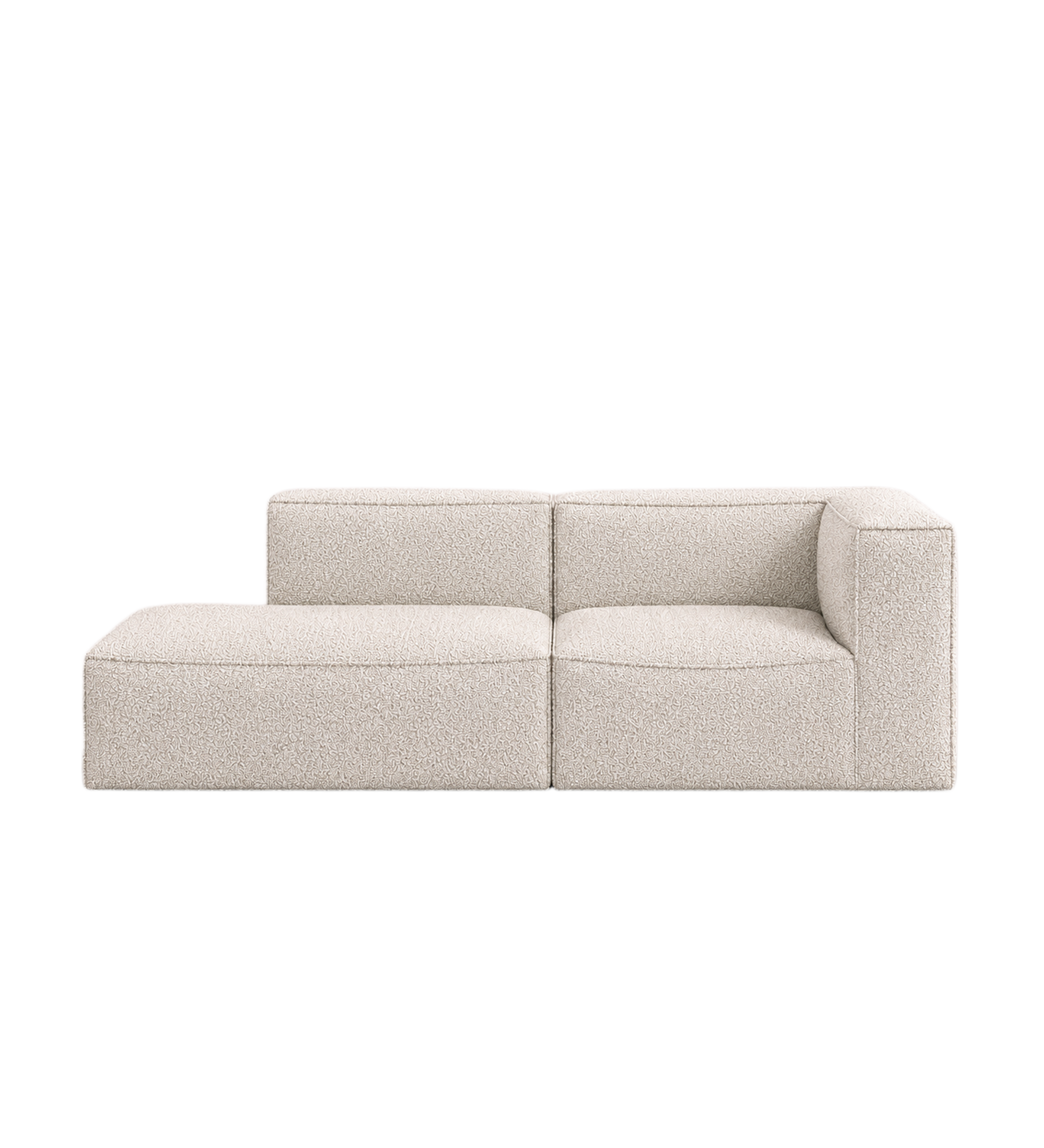 catena sofa 3 seater armrest open end left small - soft bouclé