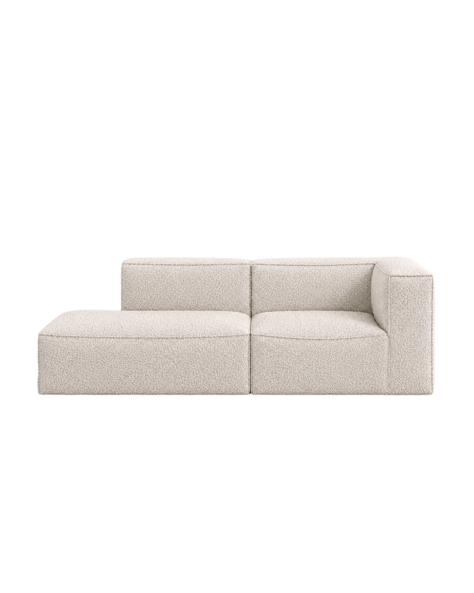 catena sofa 3 seater armrest open end left small - soft bouclé