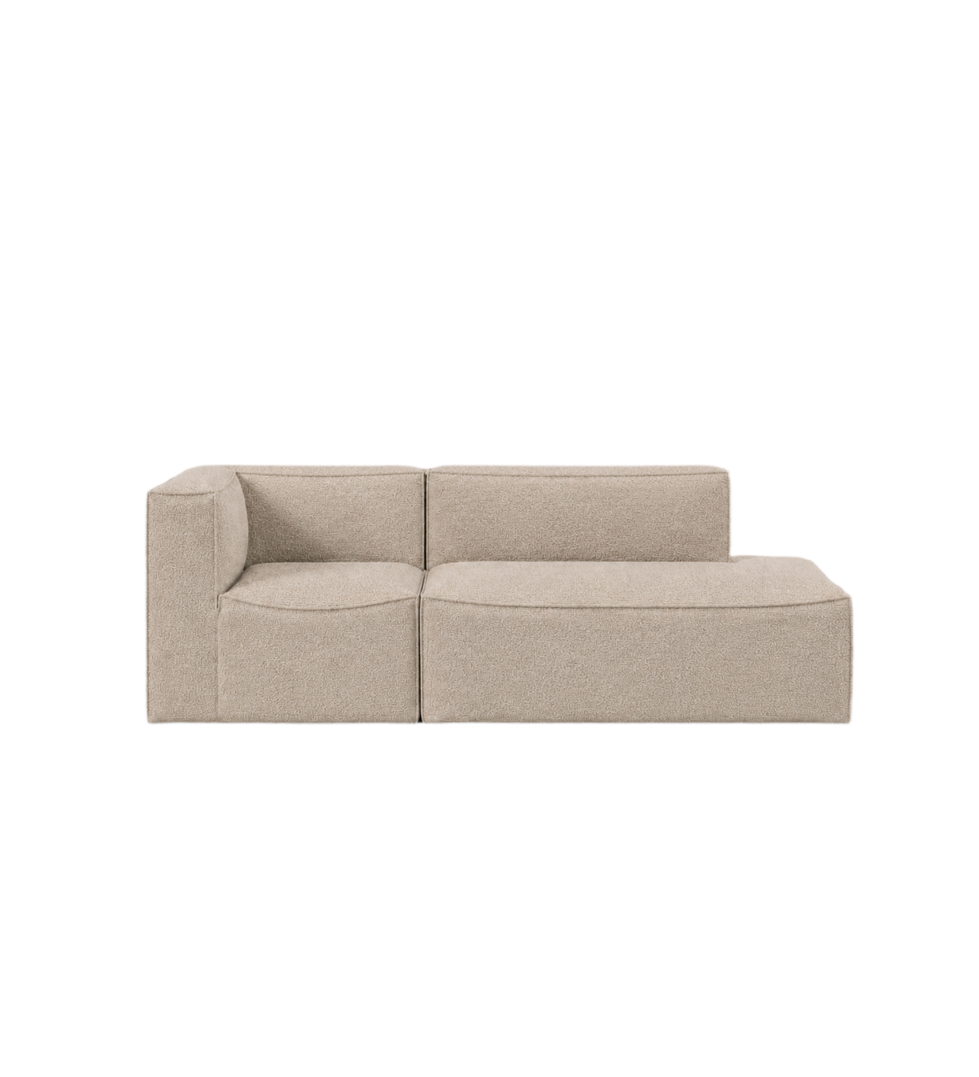 catena sofa 3 seater armrest open end right small - soft bouclé