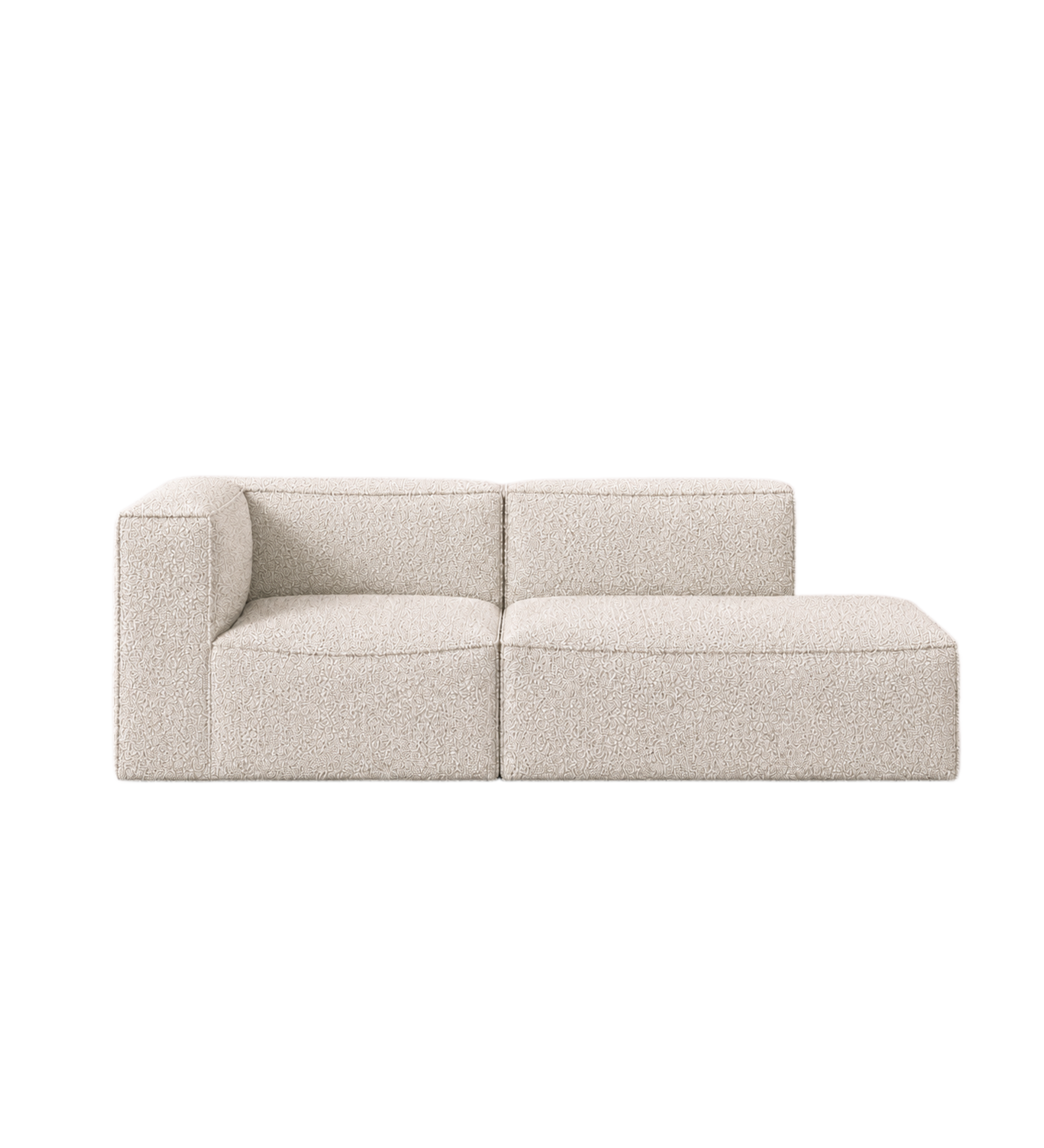 catena sofa 3 seater armrest open end right small - soft bouclé