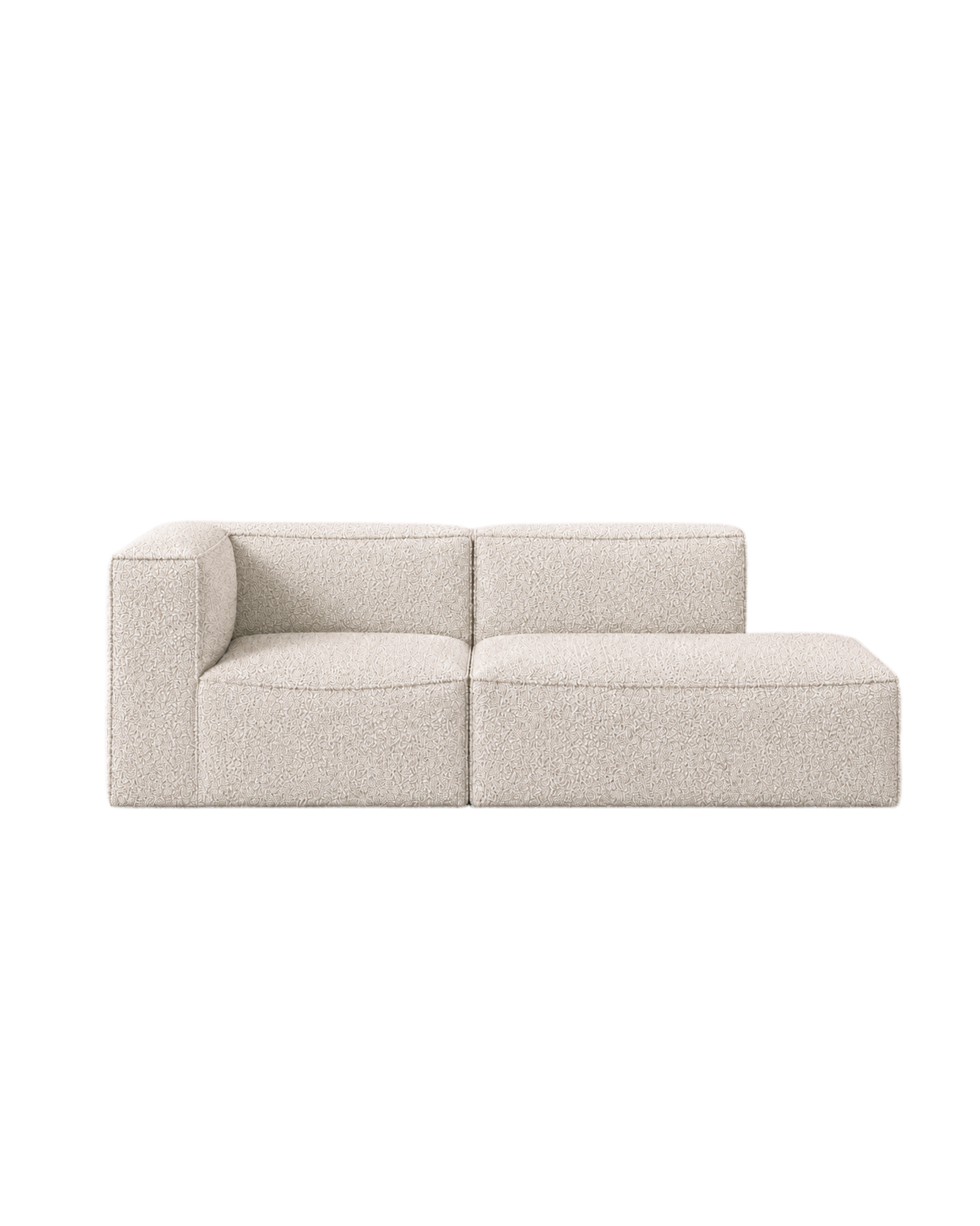 catena sofa 3 seater armrest open end right small - soft bouclé