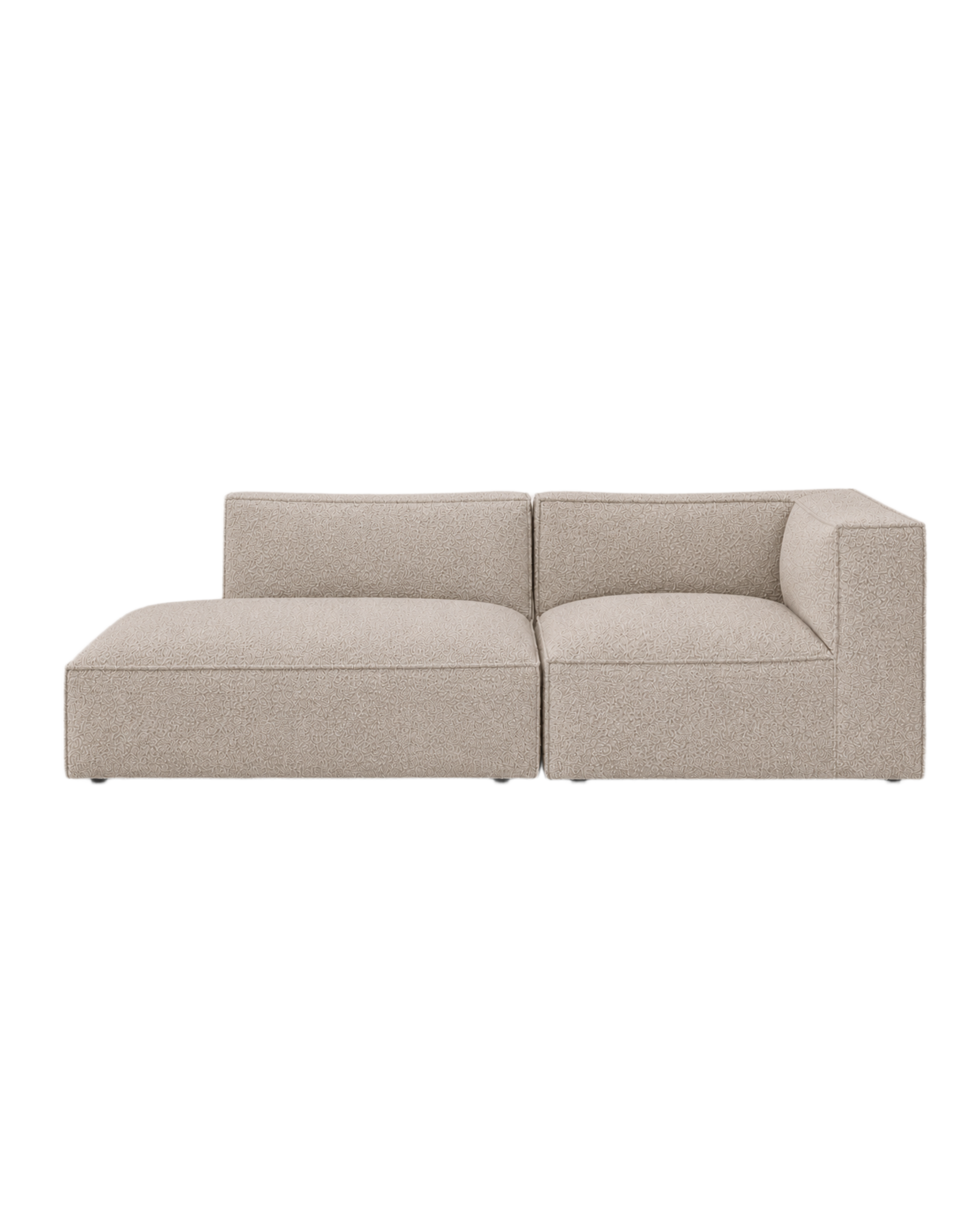 catena sofa 3 seater open end left small - soft bouclé