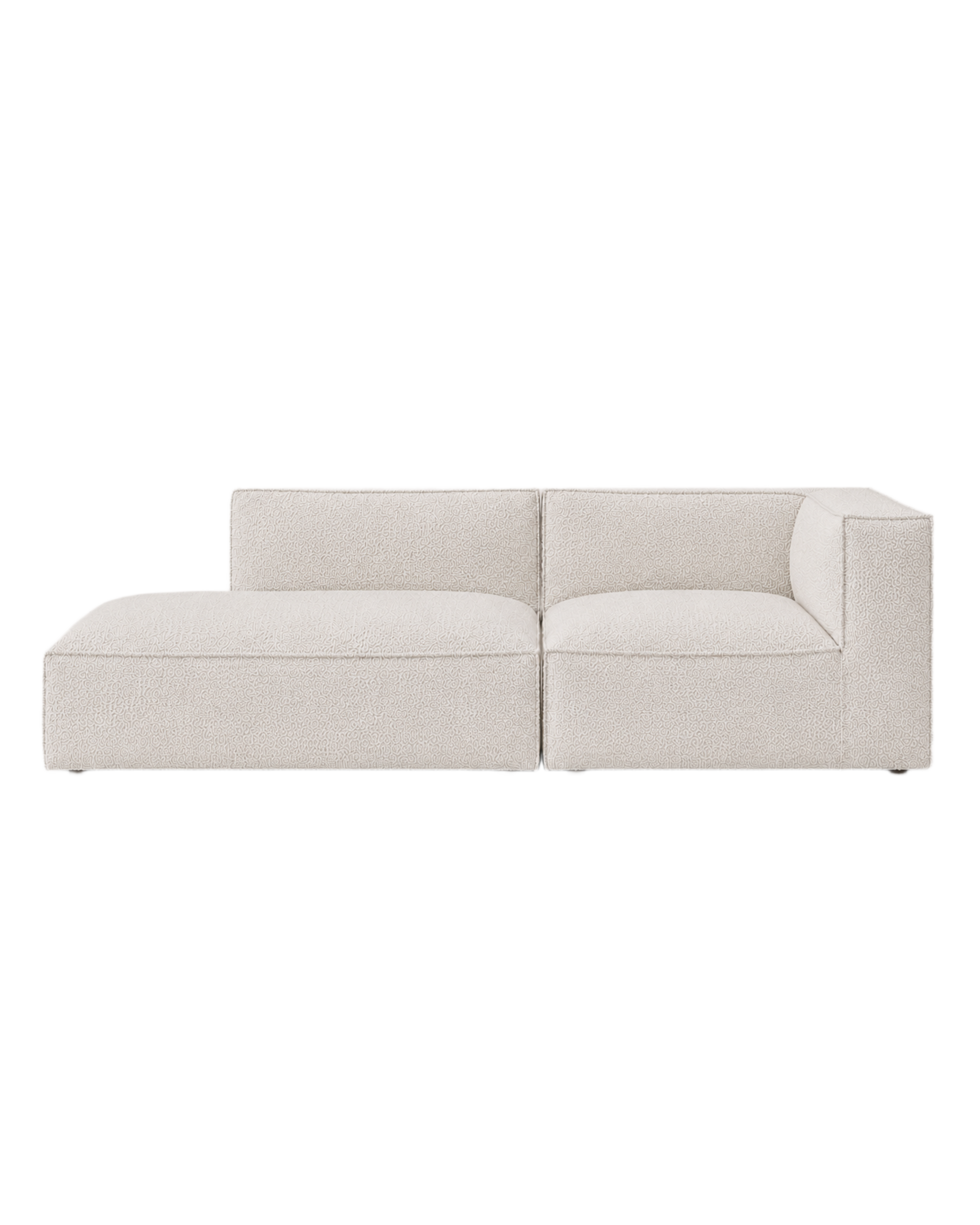 catena sofa 3 seater open end left small - soft bouclé