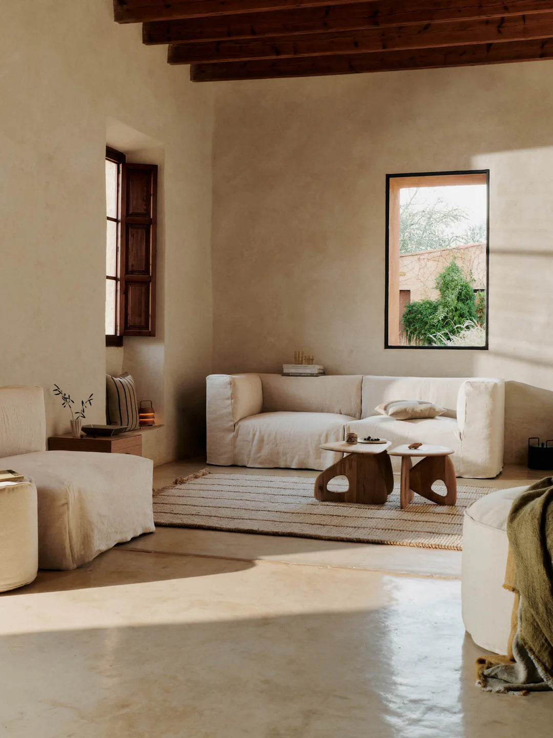 athens stripes - rug natural / off-white