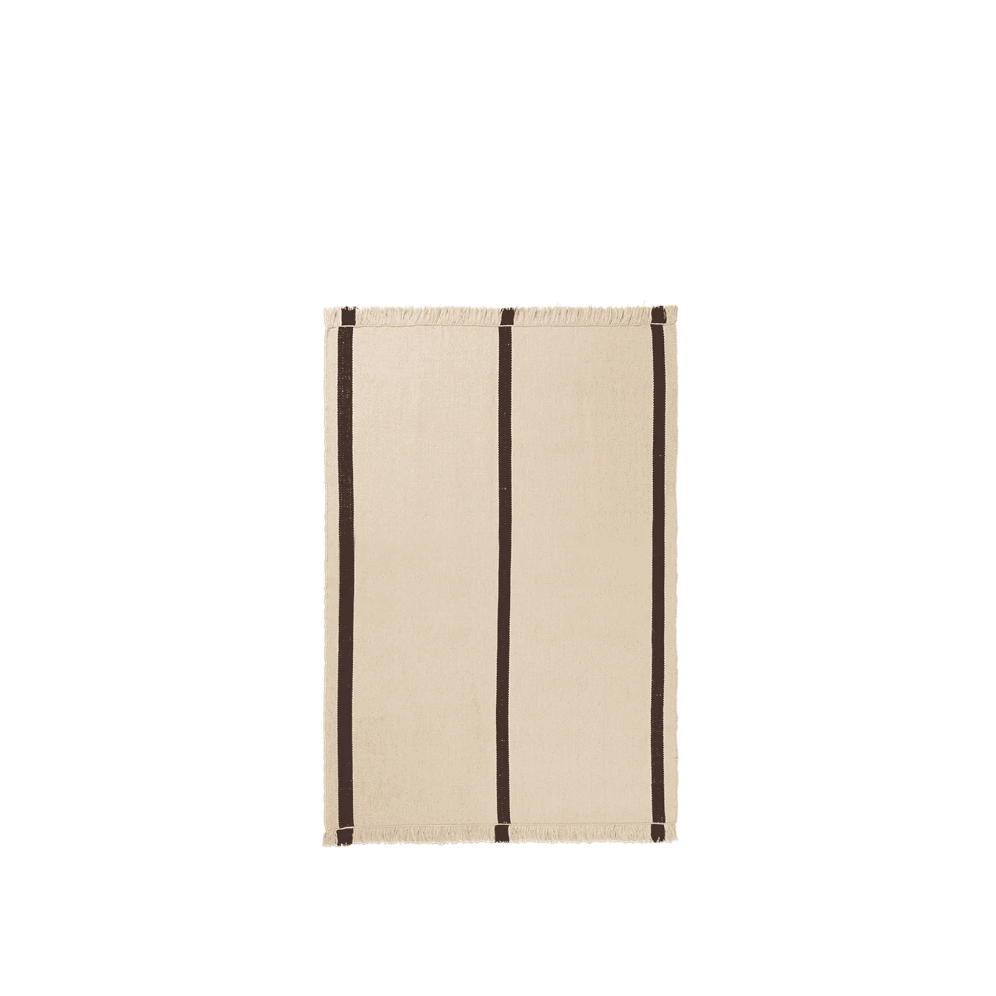 calm kelim - rug off-white / coffee