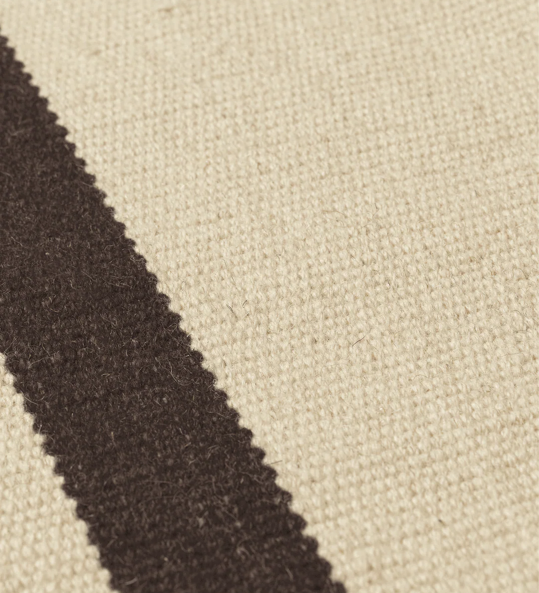 calm kelim - rug off-white / coffee