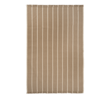 calm kelim - rug dark sand / off-white