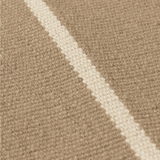 calm kelim - rug dark sand / off-white