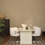 calm kelim - rug dark sand / off-white
