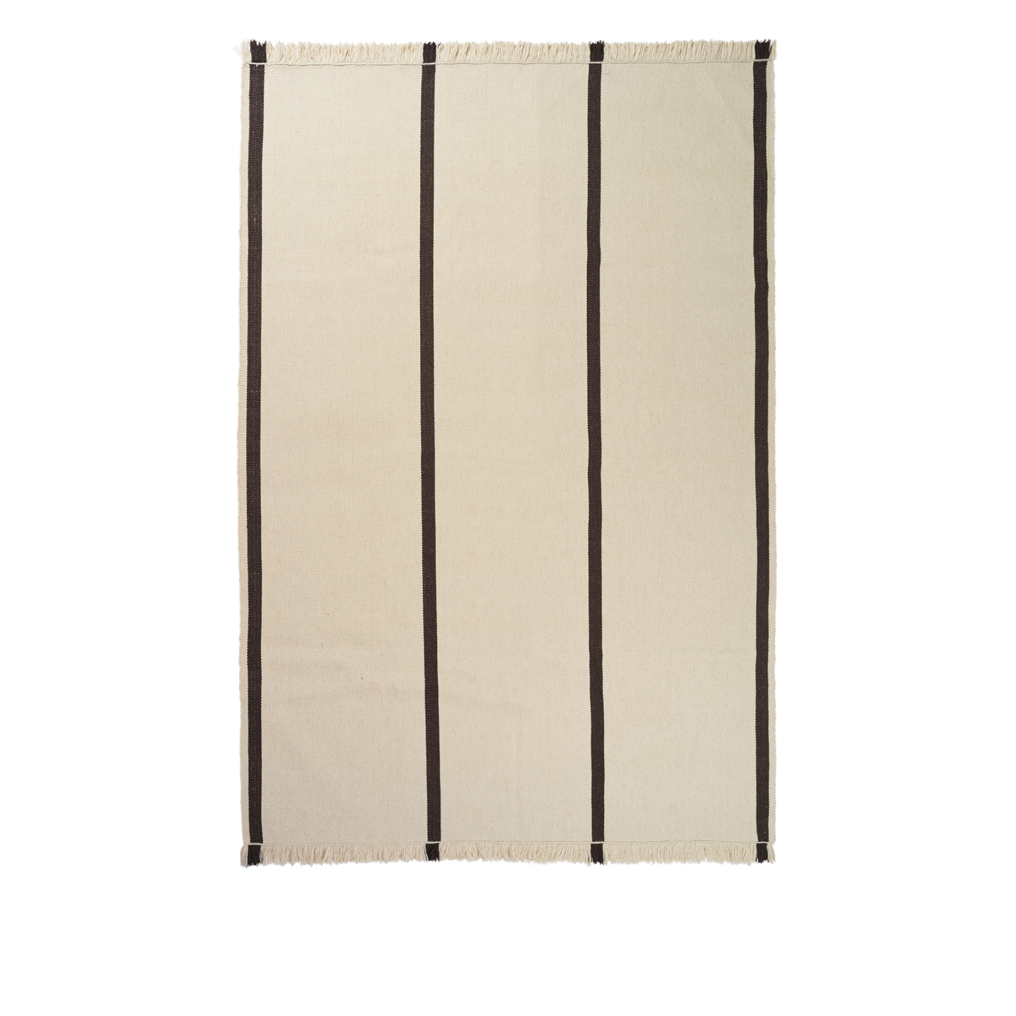 calm kelim - rug off-white / coffee