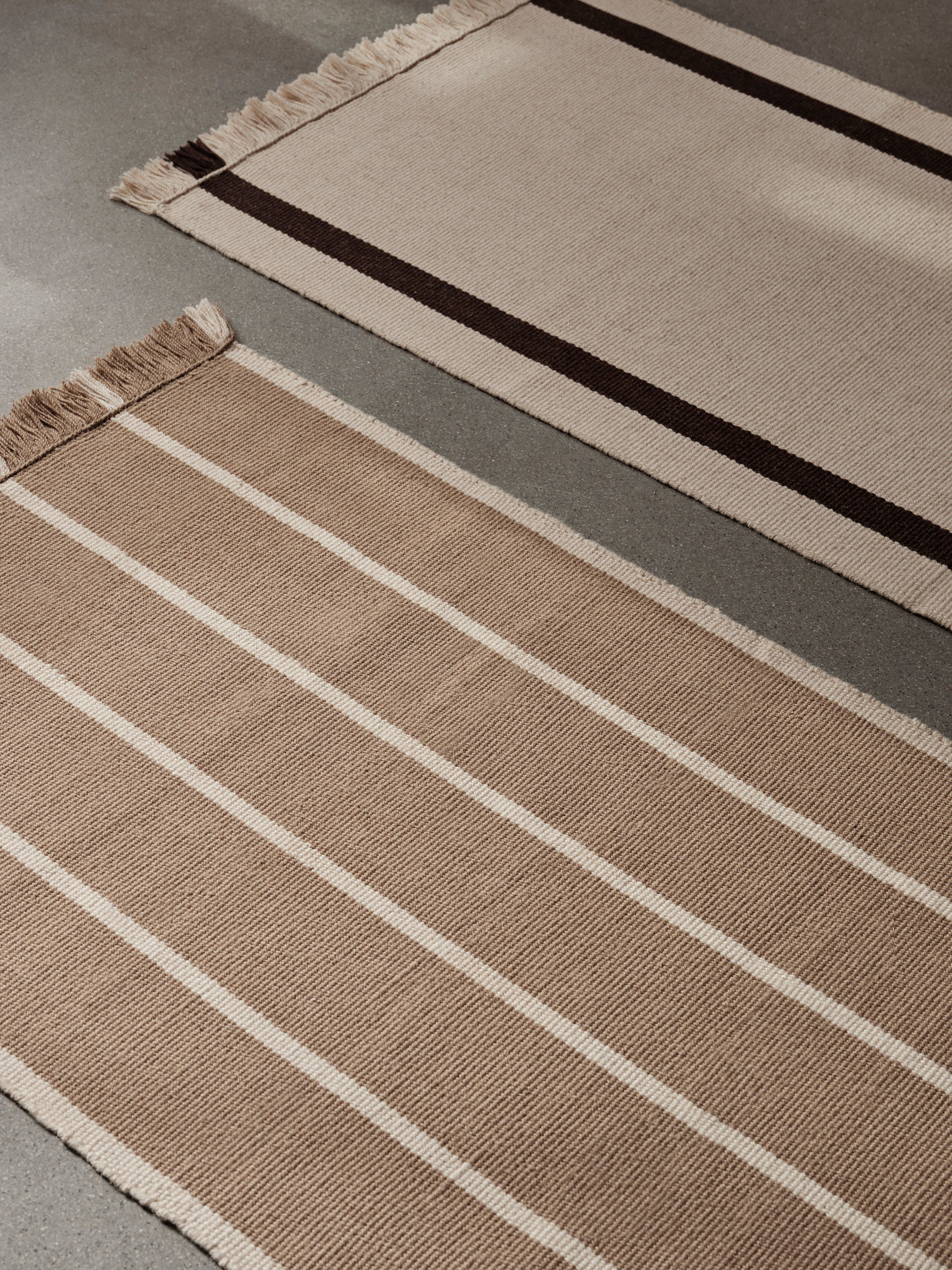 calm kelim - runner off-white / coffee