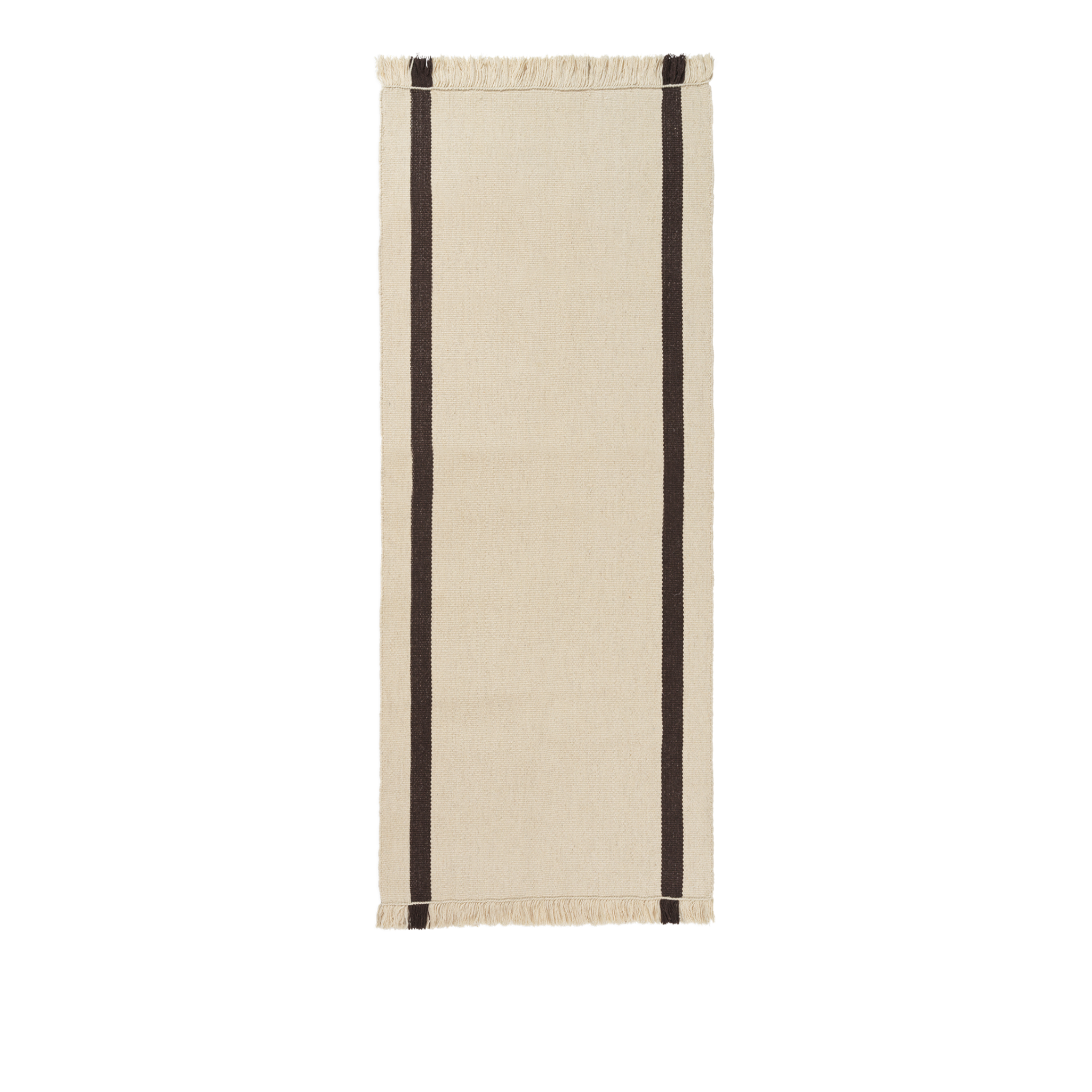 calm kelim - runner off-white / coffee