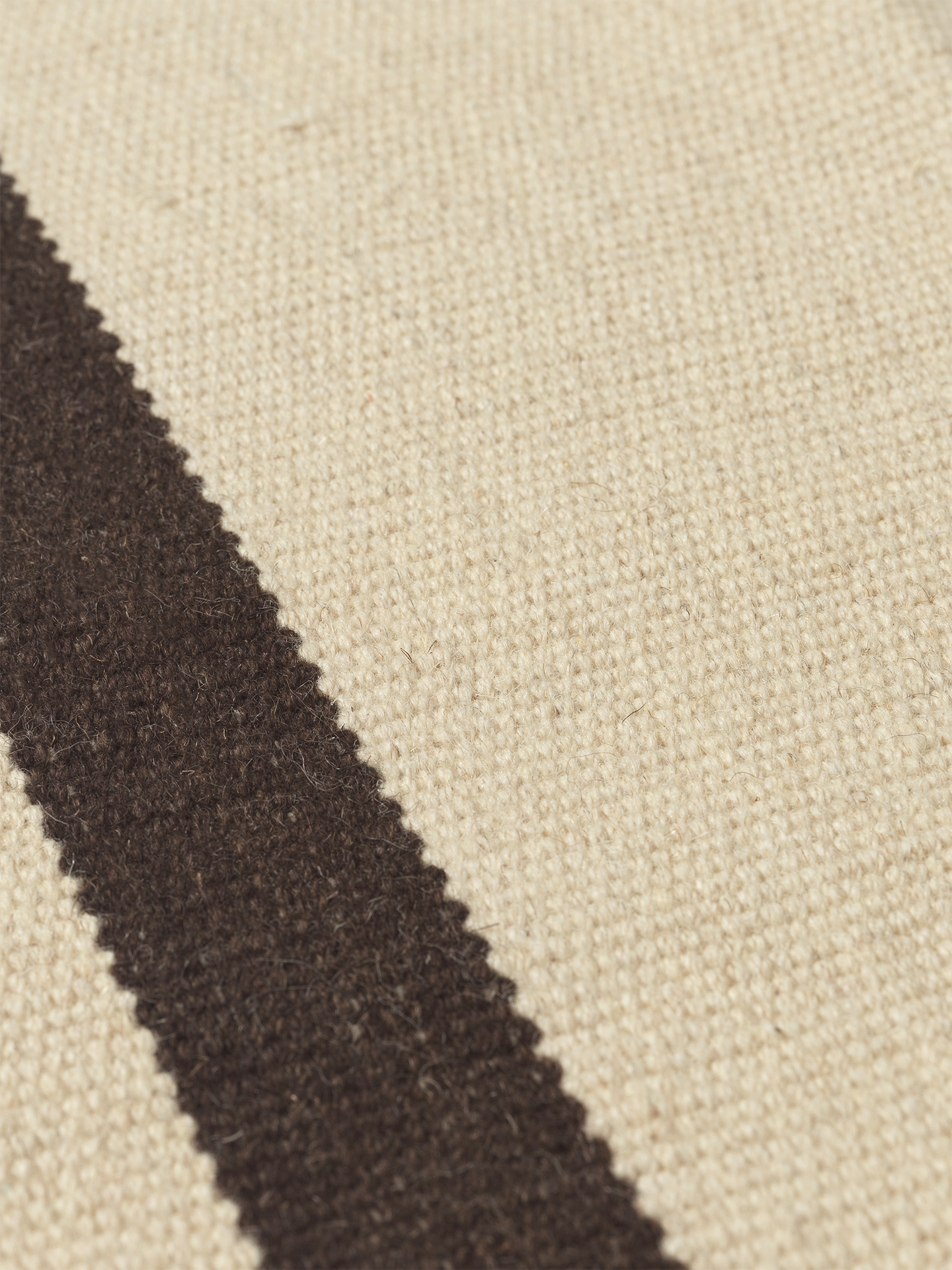 calm kelim - runner off-white / coffee