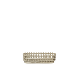 ceramic basket oval - cashmere