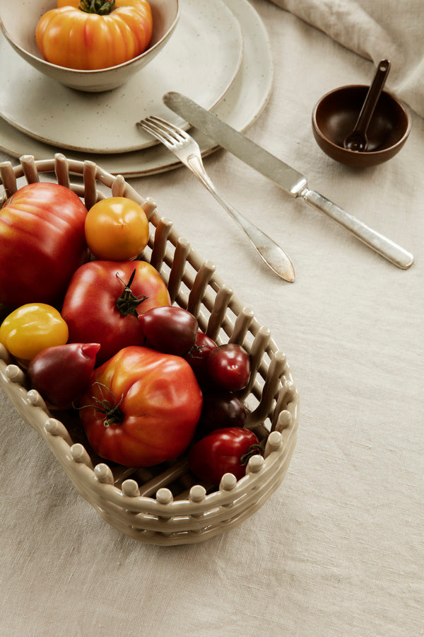 ceramic basket oval