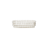 ceramic basket oval - off white