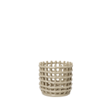 ceramic basket - cashmere