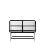 haze sideboard - black / reeded glass