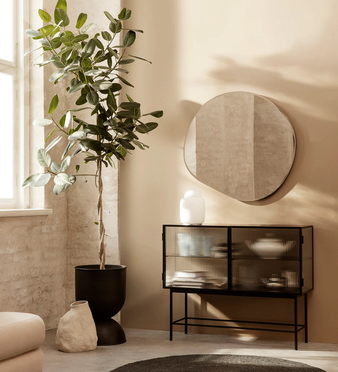 haze sideboard - reeded glass