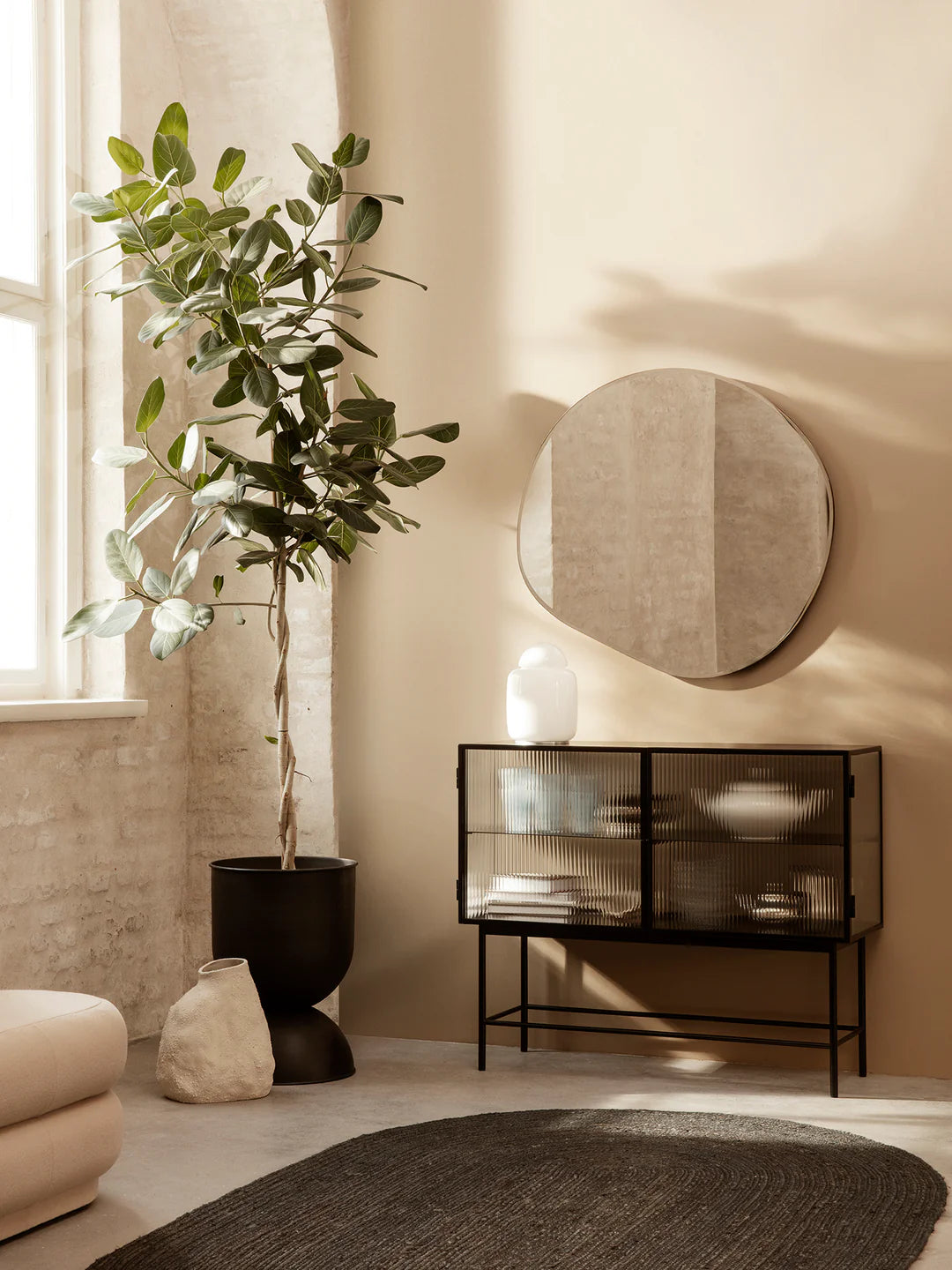 haze sideboard - reeded glass