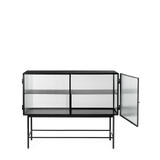 haze sideboard - black / reeded glass