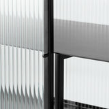 haze sideboard - black / reeded glass