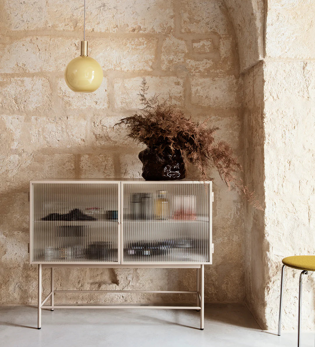 haze sideboard - reeded glass