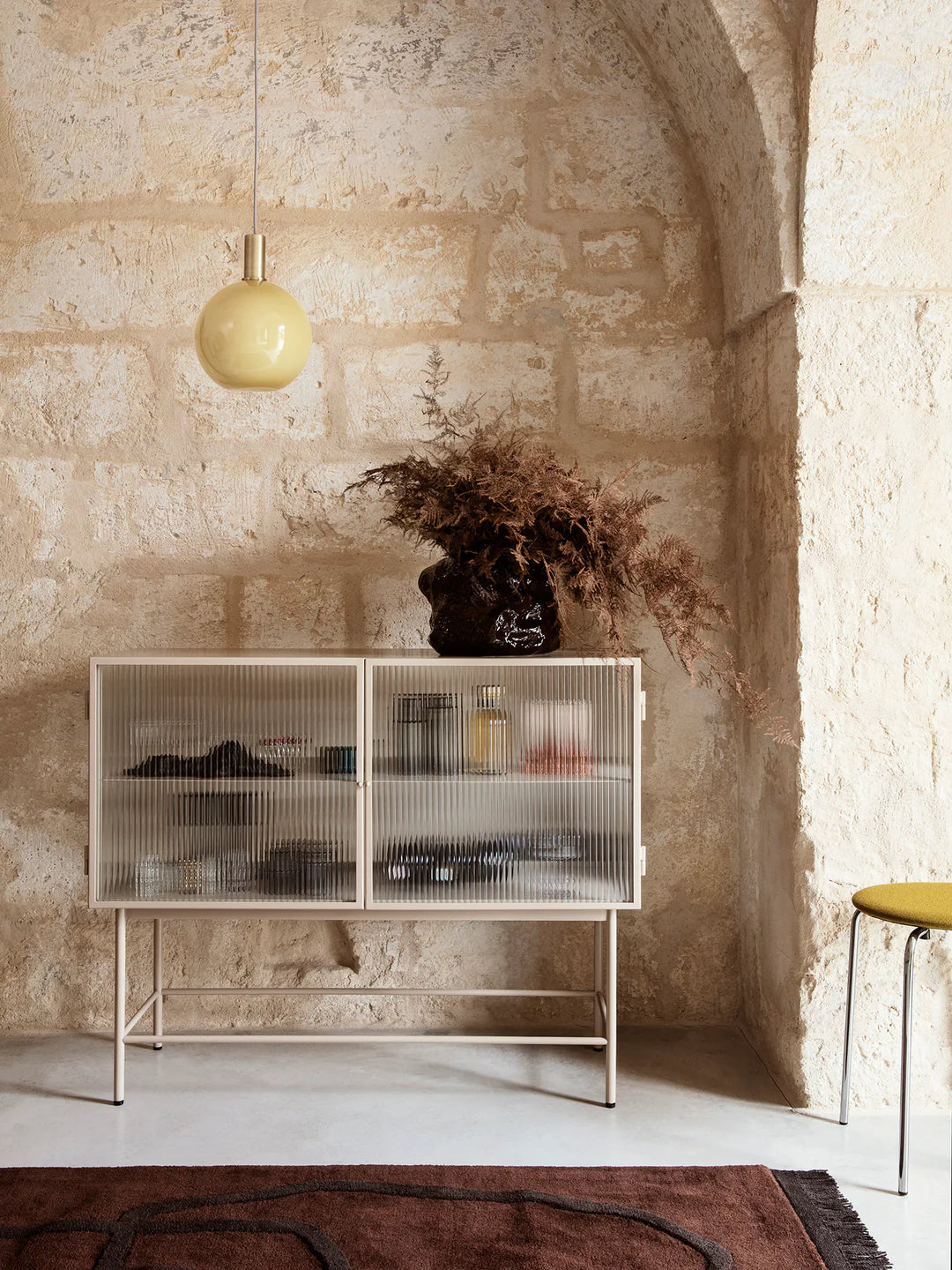 haze sideboard - reeded glass