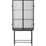 haze vitrine - black / reeded glass