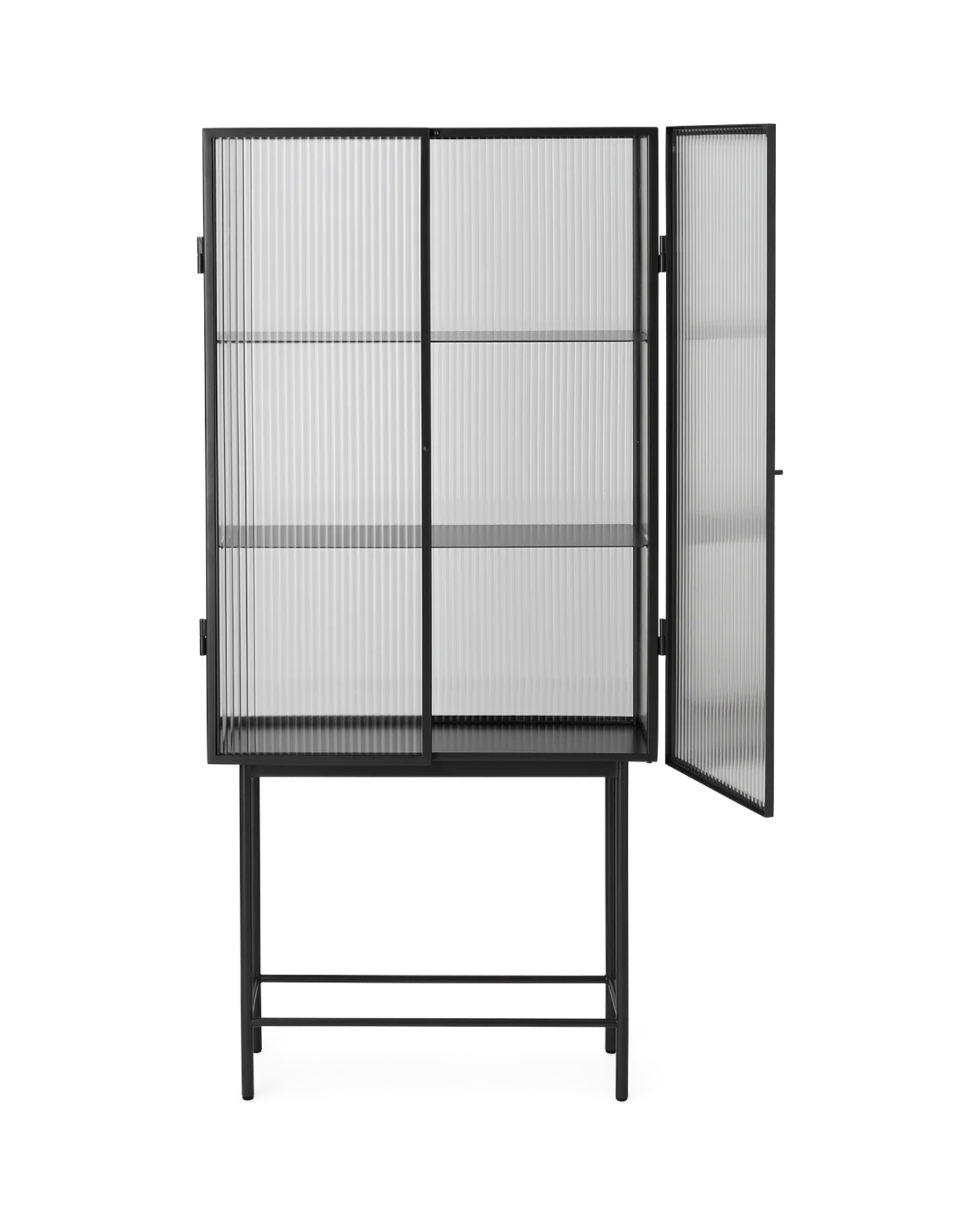 haze vitrine - reeded glass