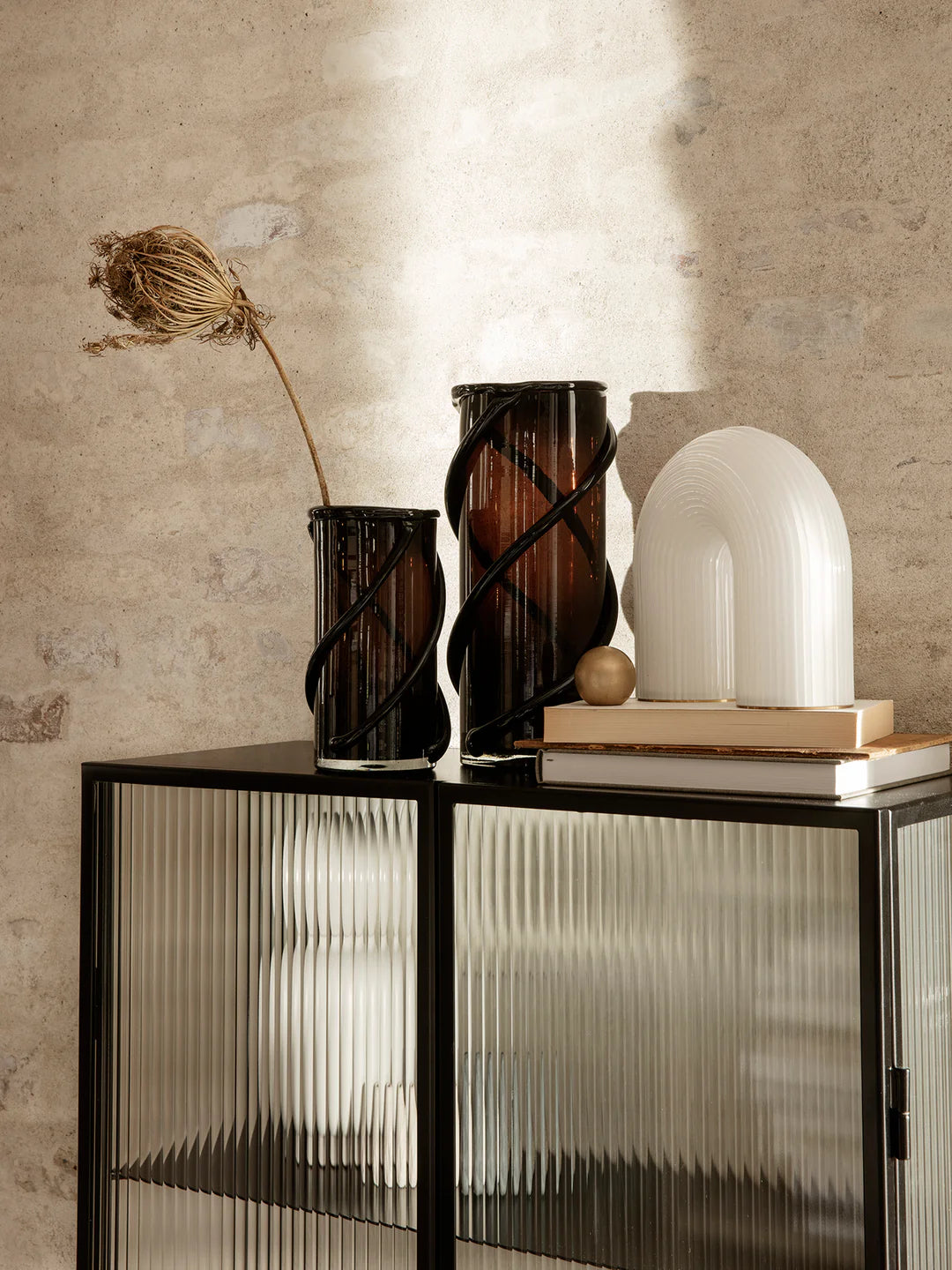 haze vitrine - reeded glass