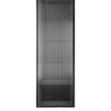 haze wall cabinet tall - black / reeded glass