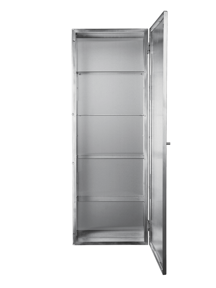 haze wall cabinet - reeded glass