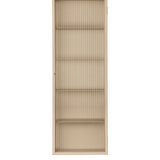 haze wall cabinet tall - cashmere / reeded glass