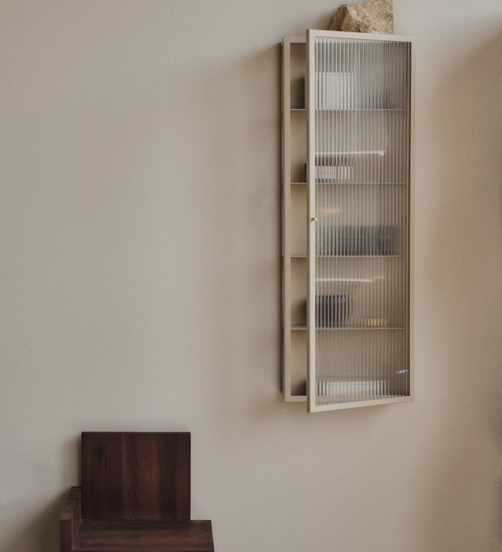 haze wall cabinet - reeded glass
