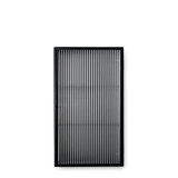 haze wall cabinet - black / reeded glass