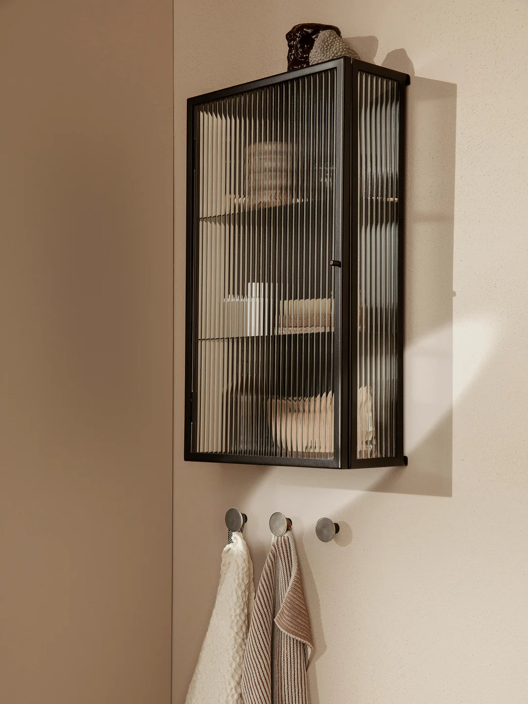 haze wall cabinet - reeded glass